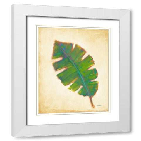 Havana Palm 4 White Modern Wood Framed Art Print with Double Matting by Charles, J.