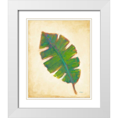 Havana Palm 4 White Modern Wood Framed Art Print with Double Matting by Charles, J.