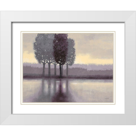 Lilac Creek 1 White Modern Wood Framed Art Print with Double Matting by Wyatt, Norman Jr