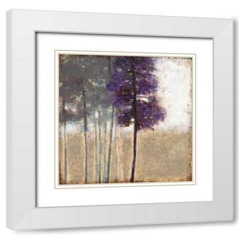 Amethyst Grove 1 White Modern Wood Framed Art Print with Double Matting by Wyatt Jr., Norman