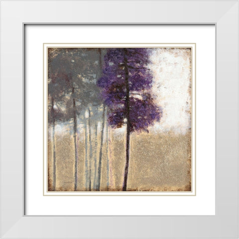 Amethyst Grove 1 White Modern Wood Framed Art Print with Double Matting by Wyatt Jr., Norman