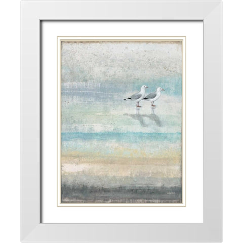 Sea Glass Shore 2 White Modern Wood Framed Art Print with Double Matting by Wyatt, Norman Jr.