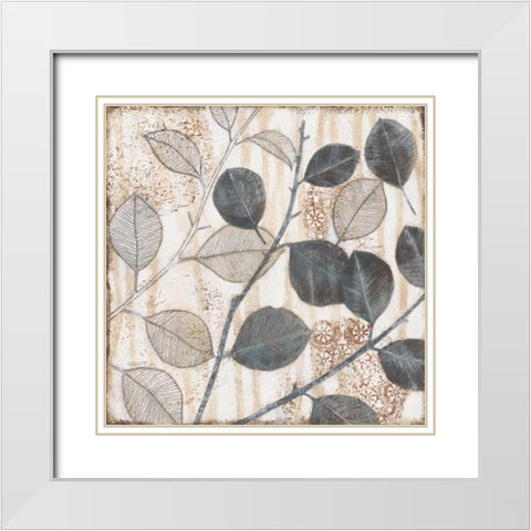 Elemental Leaves 1 White Modern Wood Framed Art Print with Double Matting by Wyatt, Norman Jr.