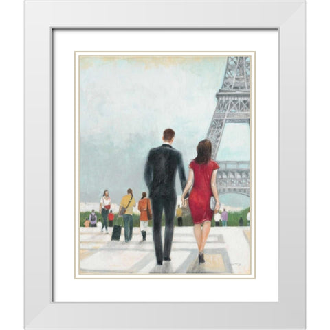 Paris Impressions 2 White Modern Wood Framed Art Print with Double Matting by Wyatt, Norman Jr.