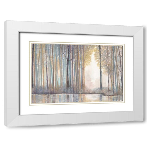 Forest Reflections  White Modern Wood Framed Art Print with Double Matting by Wyatt, Norman Jr.