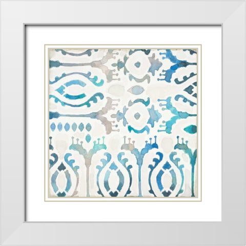 Watercolor Tile 2 White Modern Wood Framed Art Print with Double Matting by Wyatt, Norman Jr.