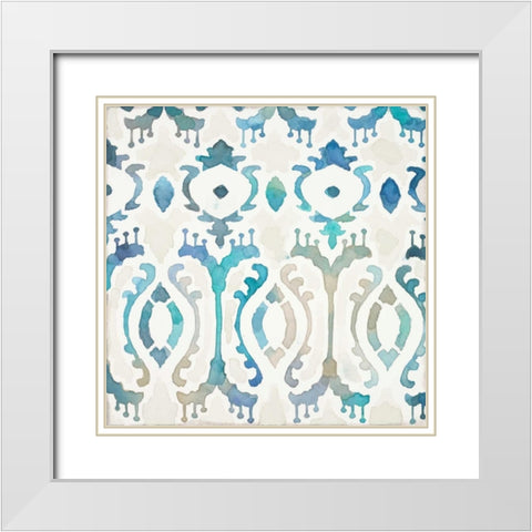Watercolor Tile 4 White Modern Wood Framed Art Print with Double Matting by Wyatt, Norman Jr.