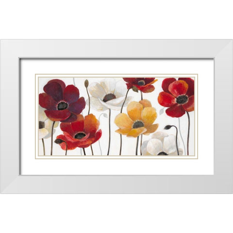 Summer Fields White Modern Wood Framed Art Print with Double Matting by Wyatt, Norman Jr.