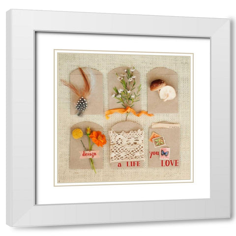 Design a Life You Love White Modern Wood Framed Art Print with Double Matting by Mandy Lynne Photography