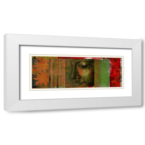 Buddha Story White Modern Wood Framed Art Print with Double Matting by Robertson, Walter