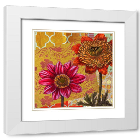 Lattice Garden 2 White Modern Wood Framed Art Print with Double Matting by Robertson, Walter