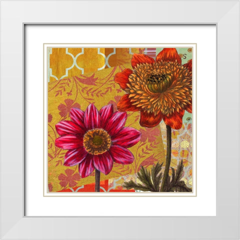 Lattice Garden 2 White Modern Wood Framed Art Print with Double Matting by Robertson, Walter