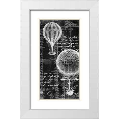 Balloon Tandem White Modern Wood Framed Art Print with Double Matting by Robertson, Walter