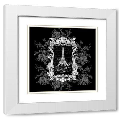 A View of Paris White Modern Wood Framed Art Print with Double Matting by Robertson, Walter