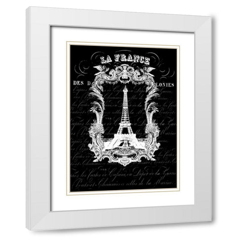 La France White Modern Wood Framed Art Print with Double Matting by Robertson, Walter