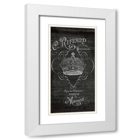 Maison Filigree  White Modern Wood Framed Art Print with Double Matting by Robertson, Walter