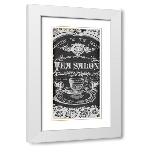 Salon Filigree  White Modern Wood Framed Art Print with Double Matting by Robertson, Walter