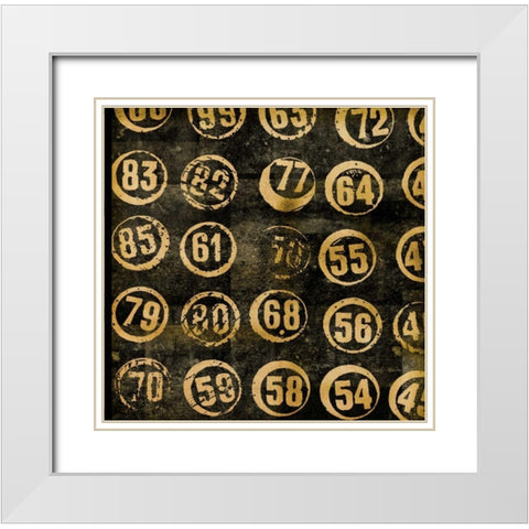 Take A Number 2 White Modern Wood Framed Art Print with Double Matting by Robertson, Walter