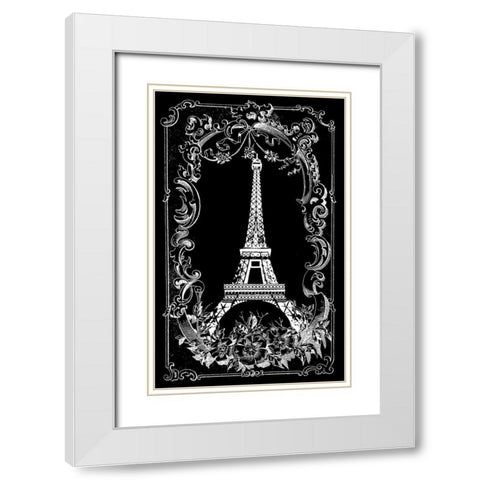 A Memory of Paris White Modern Wood Framed Art Print with Double Matting by Robertson, Walter