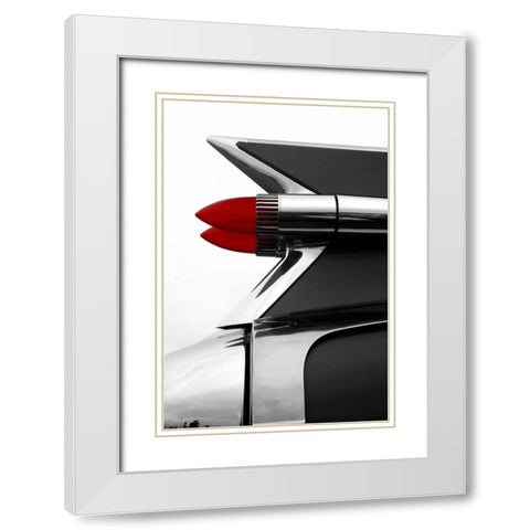 Charcoal Tailfin White Modern Wood Framed Art Print with Double Matting by McCarthy, Matt