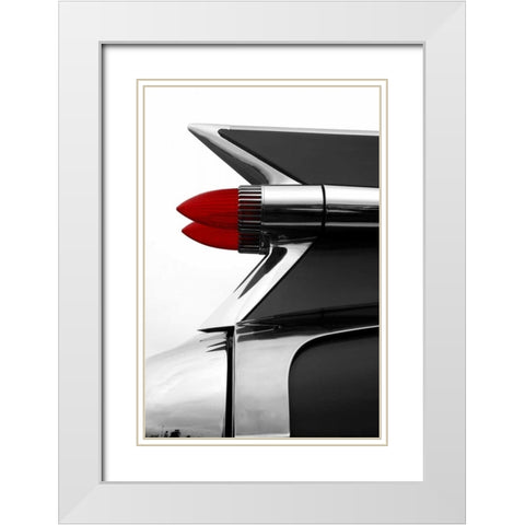 Charcoal Tailfin White Modern Wood Framed Art Print with Double Matting by McCarthy, Matt