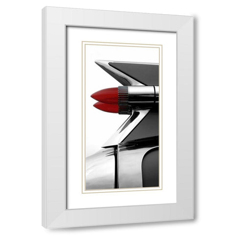 Charcoal Tailfin White Modern Wood Framed Art Print with Double Matting by McCarthy, Matt