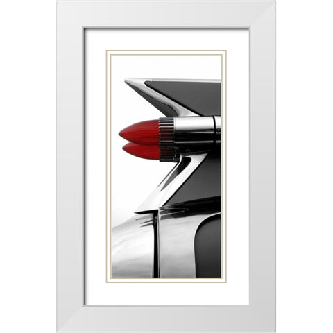 Charcoal Tailfin White Modern Wood Framed Art Print with Double Matting by McCarthy, Matt