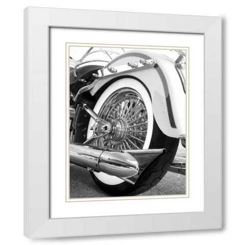 Rear Wheel White Modern Wood Framed Art Print with Double Matting by McCarthy, Matt