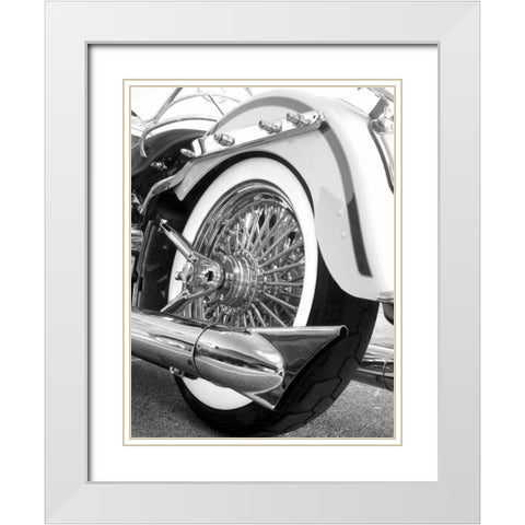 Rear Wheel White Modern Wood Framed Art Print with Double Matting by McCarthy, Matt