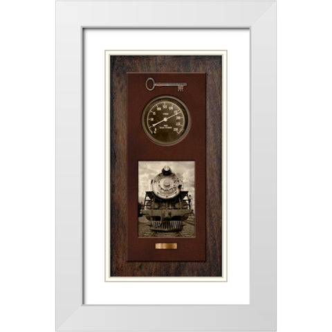 Steam Engine 1515 White Modern Wood Framed Art Print with Double Matting by McCarthy, Matt