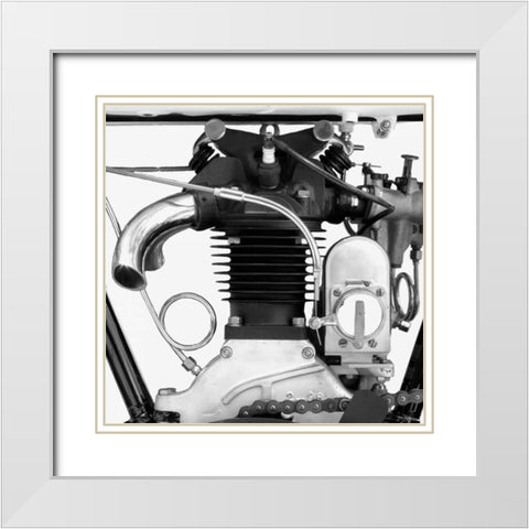 Inner Workings 9 White Modern Wood Framed Art Print with Double Matting by McCarthy, Matt