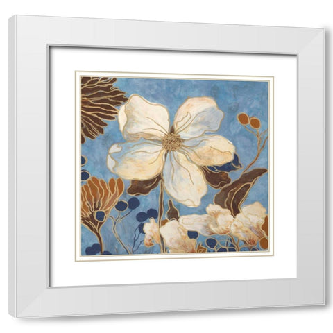 September Garden 1 White Modern Wood Framed Art Print with Double Matting by Sarah, Colleen
