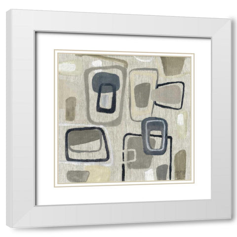 Ottoman 1 White Modern Wood Framed Art Print with Double Matting by Lentz, Edith