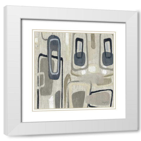 Ottoman 2 White Modern Wood Framed Art Print with Double Matting by Lentz, Edith