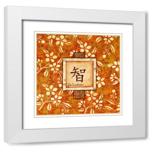 David Square Wisdon White Modern Wood Framed Art Print with Double Matting by Dascher, Dennis