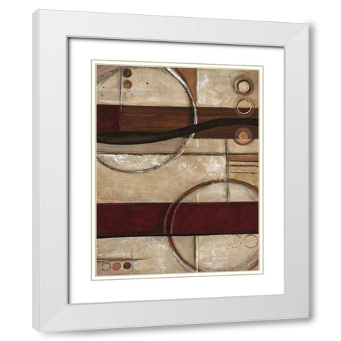 Circular Patterns 1 White Modern Wood Framed Art Print with Double Matting by Dascher, Dennis