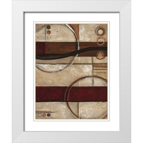 Circular Patterns 1 White Modern Wood Framed Art Print with Double Matting by Dascher, Dennis