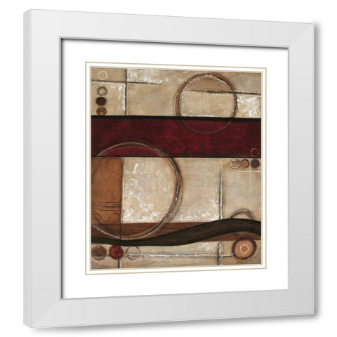 Circular Patterns 2 White Modern Wood Framed Art Print with Double Matting by Dascher, Dennis