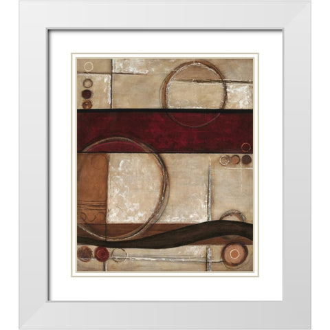 Circular Patterns 2 White Modern Wood Framed Art Print with Double Matting by Dascher, Dennis