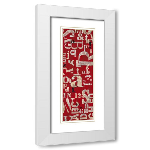 Word Savy 1 White Modern Wood Framed Art Print with Double Matting by Dascher, Dennis
