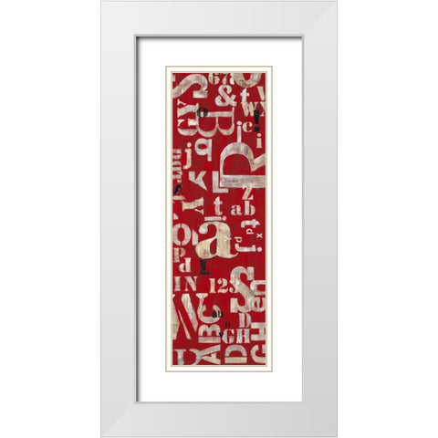 Word Savy 1 White Modern Wood Framed Art Print with Double Matting by Dascher, Dennis