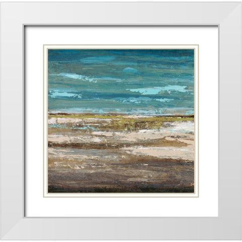 Abstract Sea 1 White Modern Wood Framed Art Print with Double Matting by Dascher, Dennis