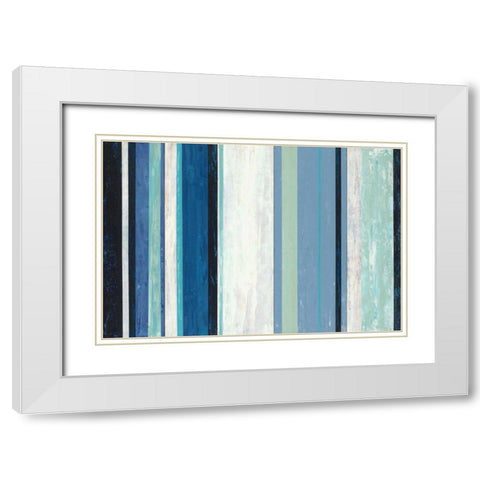 Coastal Line UP White Modern Wood Framed Art Print with Double Matting by Dascher, Dennis