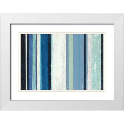 Coastal Line UP White Modern Wood Framed Art Print with Double Matting by Dascher, Dennis