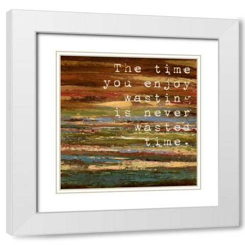 Desert Tropics Typography 2 White Modern Wood Framed Art Print with Double Matting by Dascher, Dennis