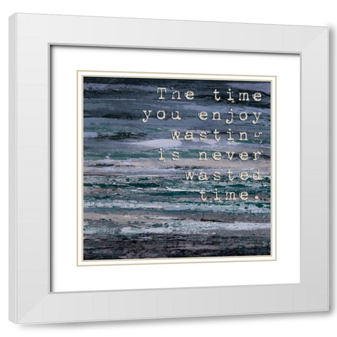 Tropic Typography Gray 2 White Modern Wood Framed Art Print with Double Matting by Dascher, Dennis