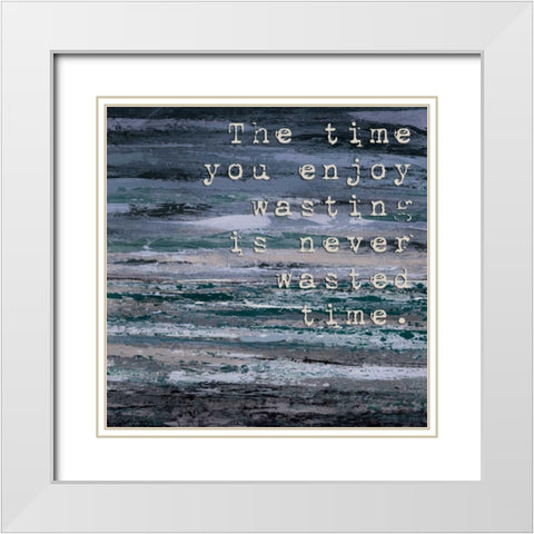 Tropic Typography Gray 2 White Modern Wood Framed Art Print with Double Matting by Dascher, Dennis