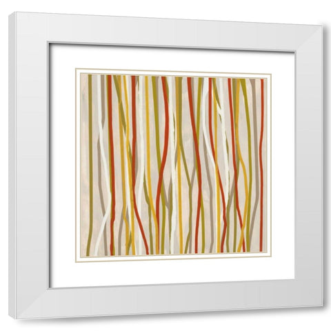 Linear Shift 1 White Modern Wood Framed Art Print with Double Matting by Dascher, Dennis