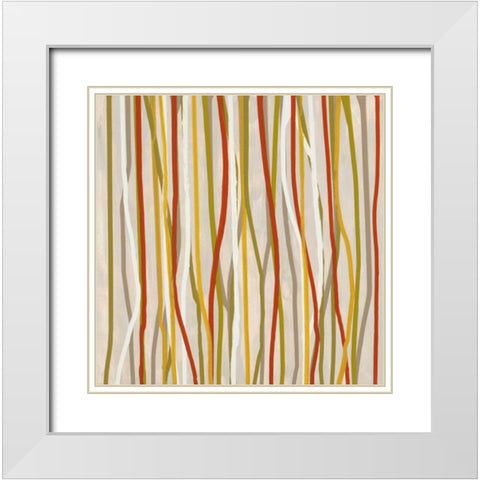 Linear Shift 1 White Modern Wood Framed Art Print with Double Matting by Dascher, Dennis