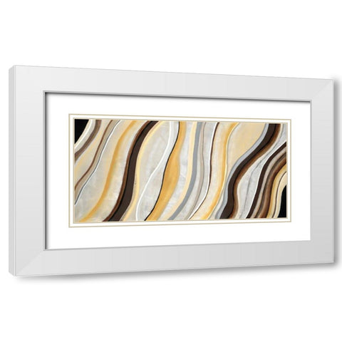 Midtown White Modern Wood Framed Art Print with Double Matting by Dascher, Dennis